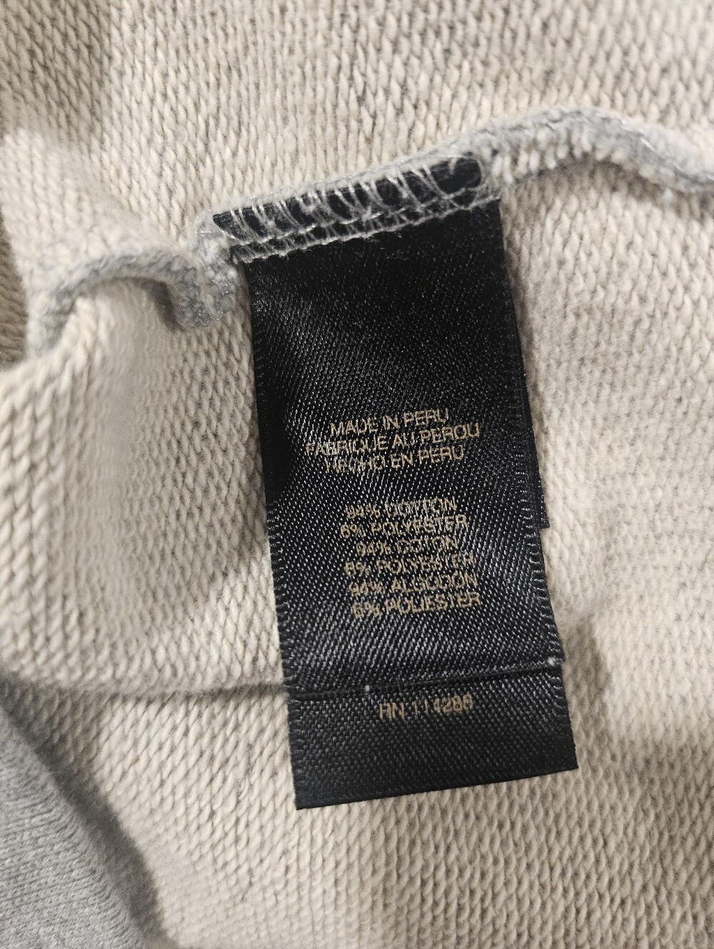 Frye Light Gray Crewneck Sweatshirt with Gold Lettering M - Picture 5 of 5